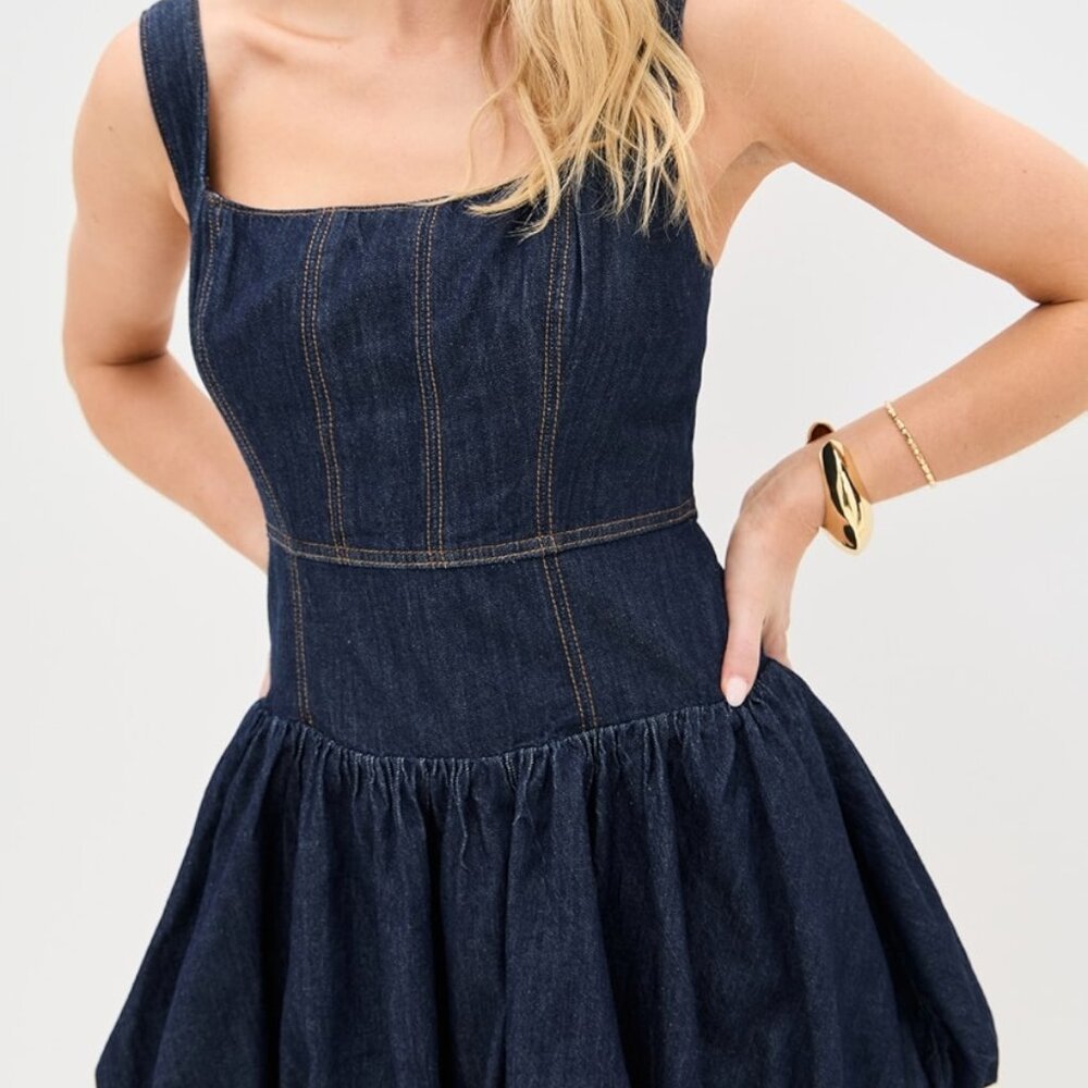 Reformation Delia Denim Mini Dress